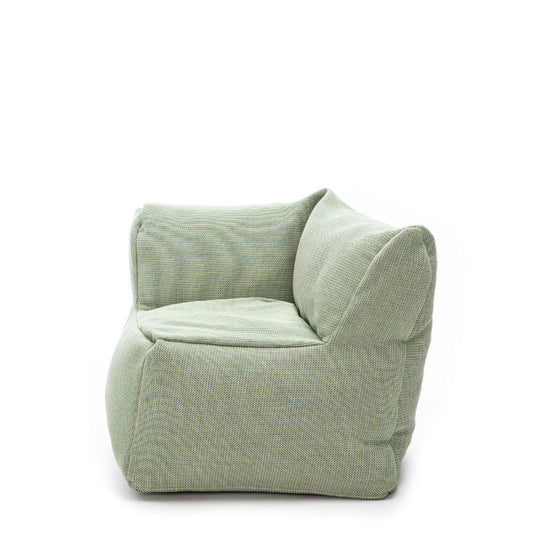 Dies ist der XL Club Corner Sessel von Brom-Living in der Farbe Limette