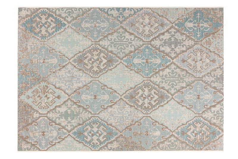 Dies ist der Brighton Teppich in der Farbe Türkis. Alle Teppiche von Brom-Living sind äusserst robust und auch wasserdicht.