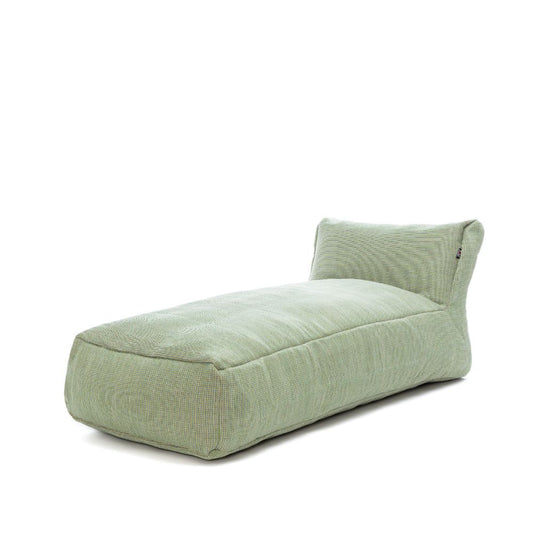 Dies ist der Long Chair Sessel in Limette von Brom-Living.