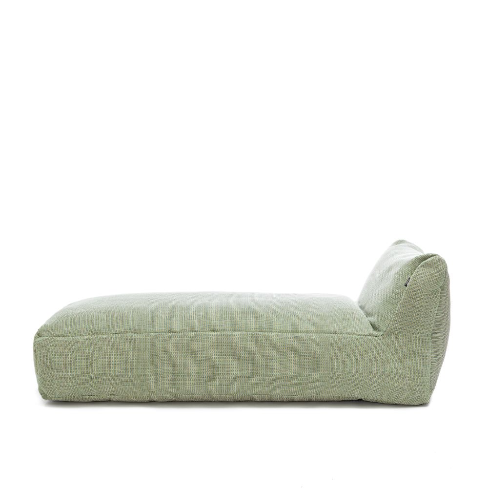 Dies ist der Long Chair Sessel in Limette von Brom-Living.