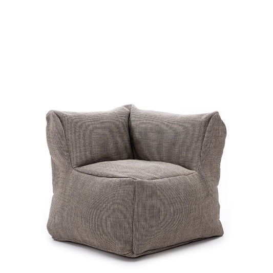 Dies ist der XL Club Corner Sessel von Brom-Living in der Farbe Grau