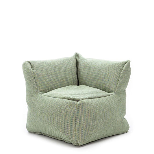 Dies ist der XL Club Corner Sessel von Brom-Living in der Farbe Limette