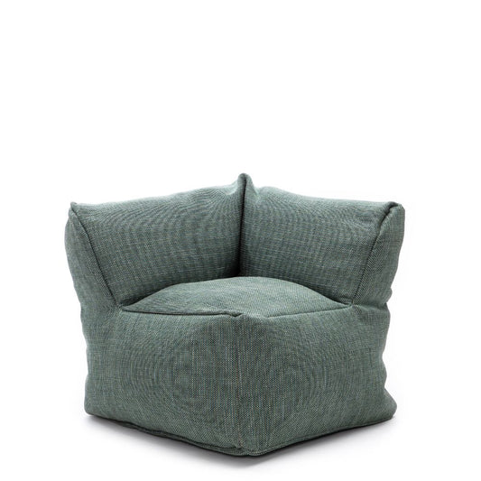 Dies ist der XL Club Corner Sessel von Brom-Living in der Farbe Türkis