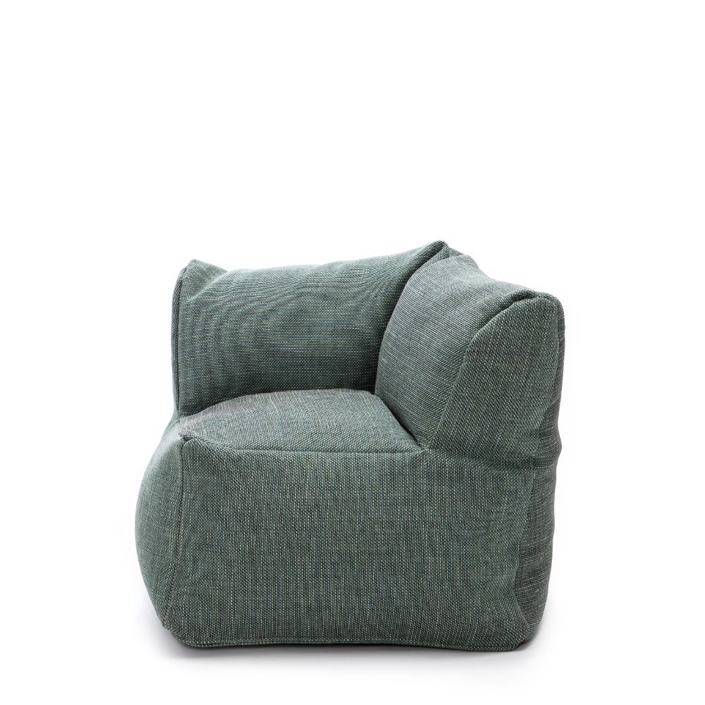 Dies ist der XL Club Corner Sessel von Brom-Living in der Farbe Türkis