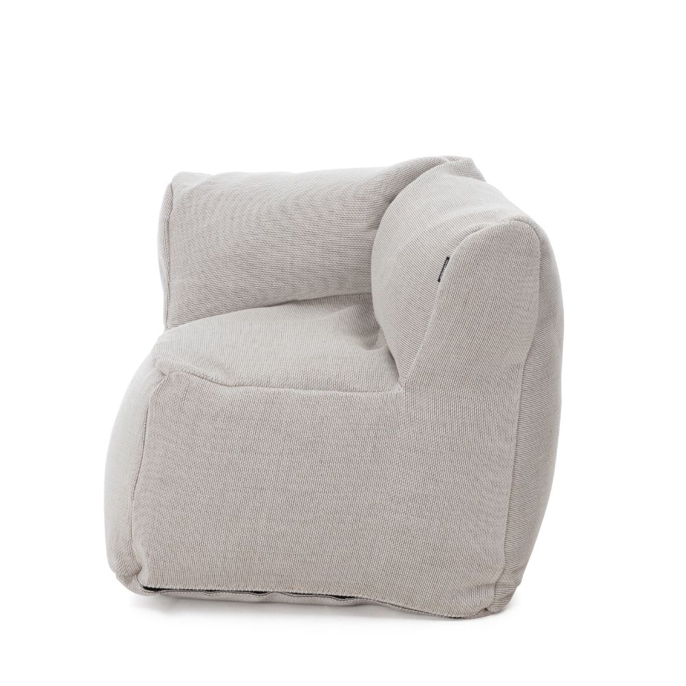 Dies ist der XL Club Corner Sessel von Brom-Living in der Farbe Weiss