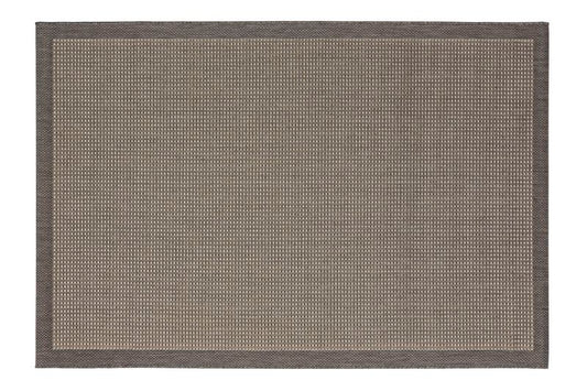 Dies ist der Hudson Rund Teppich in der Farbe Grau von Brom-Living