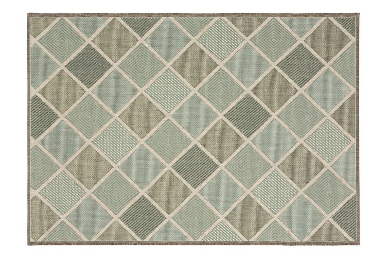 Dies ist der Meridian Teppich in der Farbe Türkis von Brom-Living.