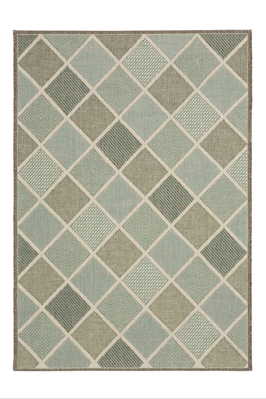 Dies ist der Meridian Teppich in der Farbe Türkis von Brom-Living.