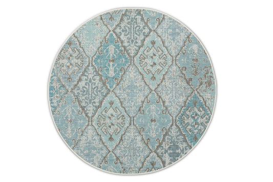 Dies ist der Brighton Teppich Rund in der Farbe Türkis. Alle Teppiche von Brom-Living sind äusserst robust und auch wasserdicht.