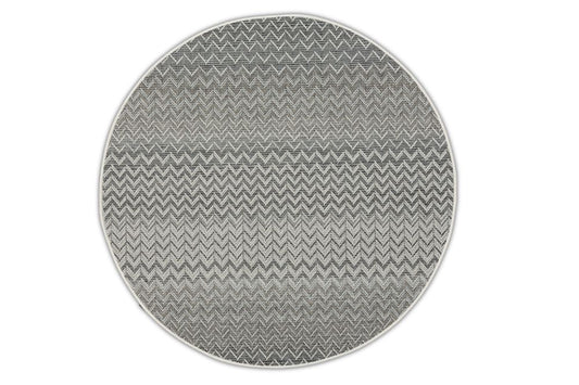 Dies ist der Ziggy Teppich Rund von Brom-Living in Anthrazit/Beige