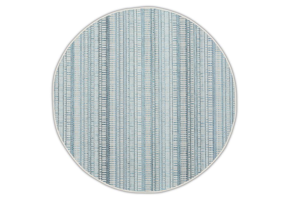Dies ist der Zulu Teppich Rund von Brom-Living in Blau