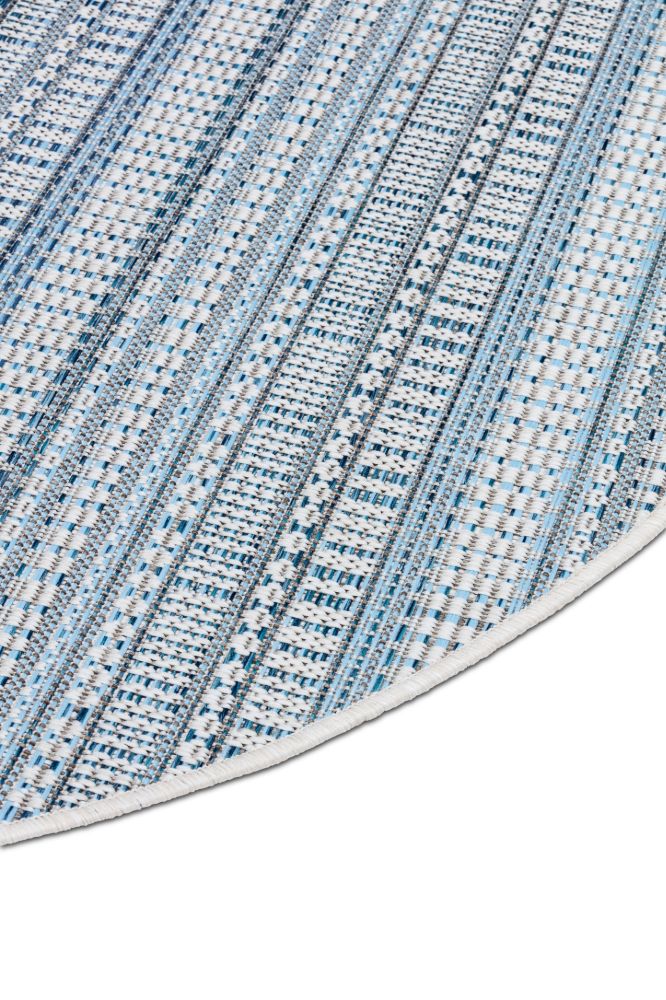 Dies ist der Zulu Teppich Rund von Brom-Living in Blau